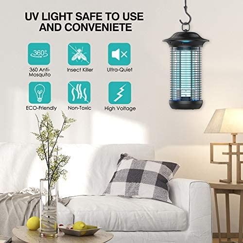 Bug Zapper, 4000V Powerful Mosquito Zappers with Metal Housing, Outdoor