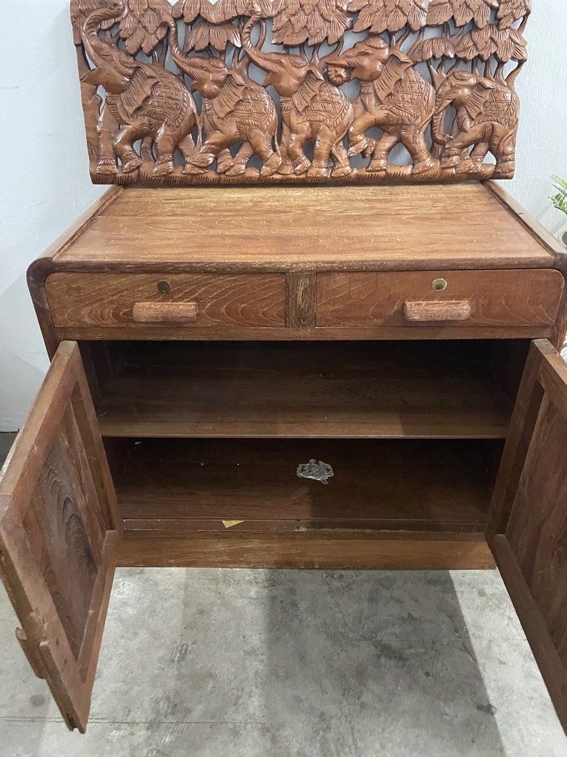 Burmese Teak Art deco Sideboard Furniture & Home Living