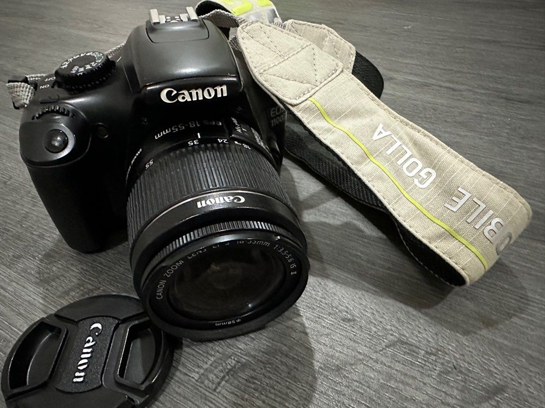 Canon 1100D (fixed price/pls see description) (Category: Cameras) located in Paranaque City. Submitted by hola.koala (Listing ID 1221591539, Image 1). Description: minor issues (please see photos) *lcd vignette *rubber to cover the port on the side was removed due to long storage Main Features Can record videos 12MP - APS-C CMOS Sensor ISO 100 - 6400 2.70” Fixed Type Screen Optical (pentamirror) viewfinder 3.0fps continuous shooting 495g. 130 x 1