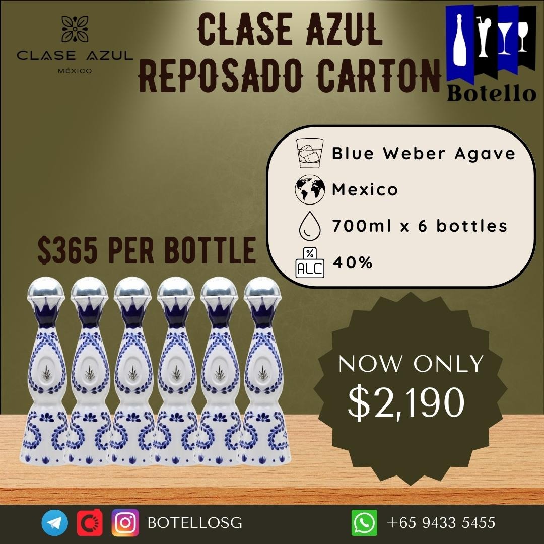 [Carton] Clase Azul Reposado x 6 bottles / 700ml / Same Day Alcohol