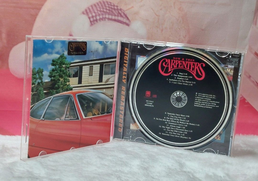 CD carpenters Name of Record唱片名稱: Now & Then (德國製造Made in Germany by PMDC,  有IFPI) (私人珍藏，保養良好) Format 規格: 1CD Price 售價: HKD 168 Available
