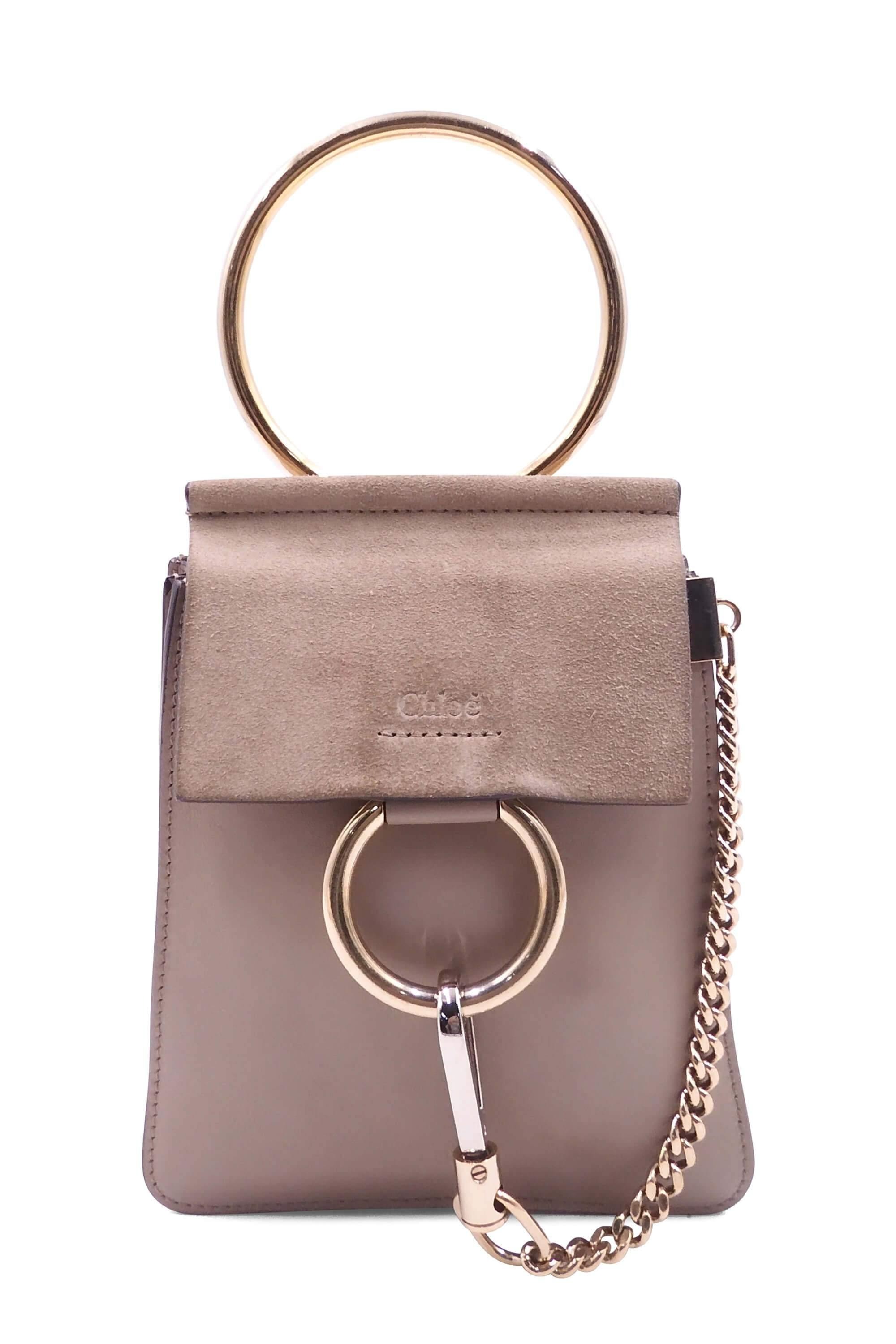 Chloe Faye Bracelet Bag Motty Grey Luxury Bags Wallets on
