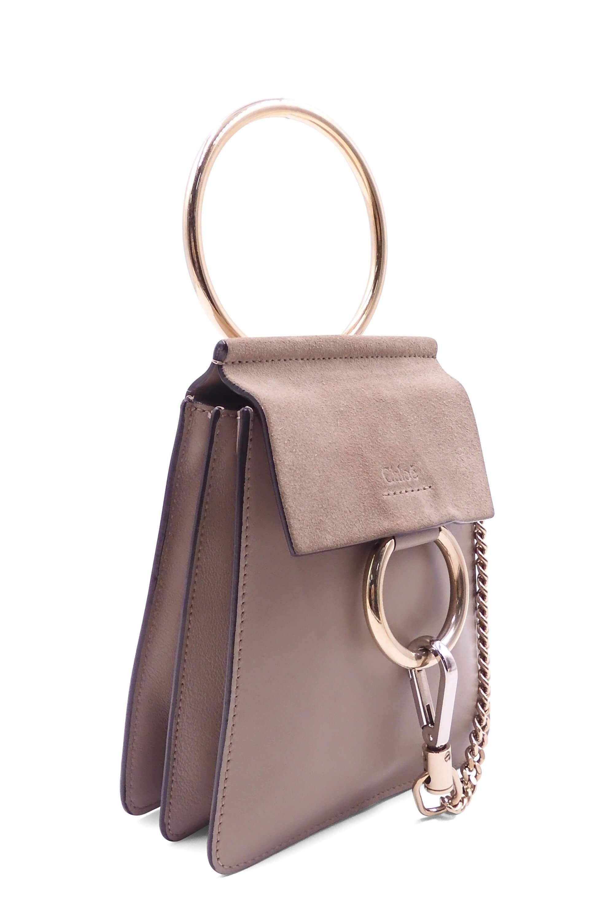 Chloe Faye Bracelet Bag Motty Grey Luxury Bags Wallets on