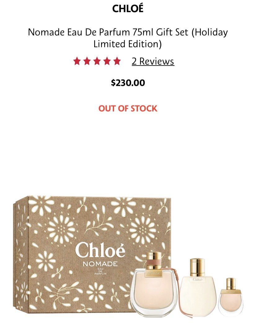 Chloe nomade gift set best sale