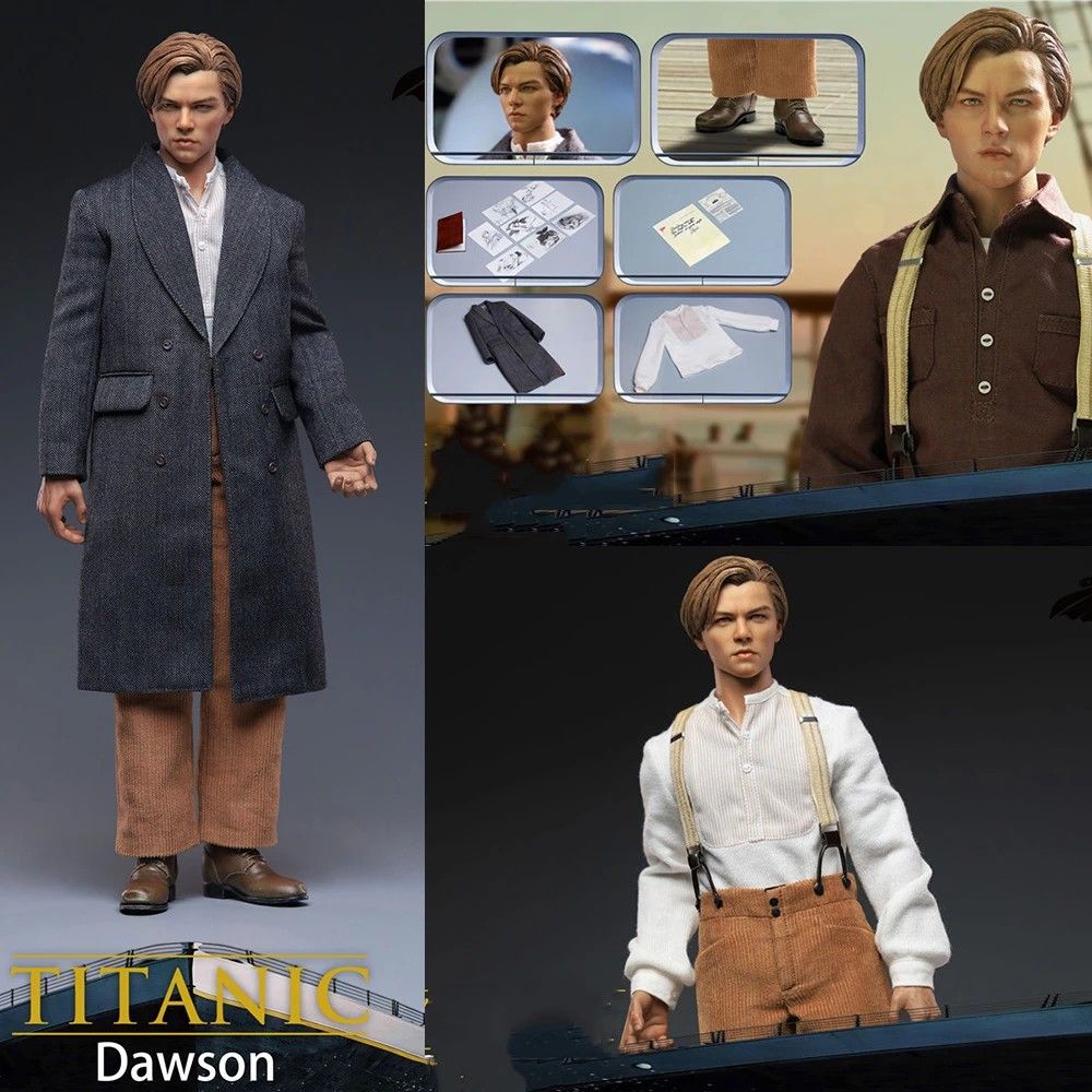 CHONG C001 1/6 Scale Titanic Jack Little Plum Long Coat Edition 12