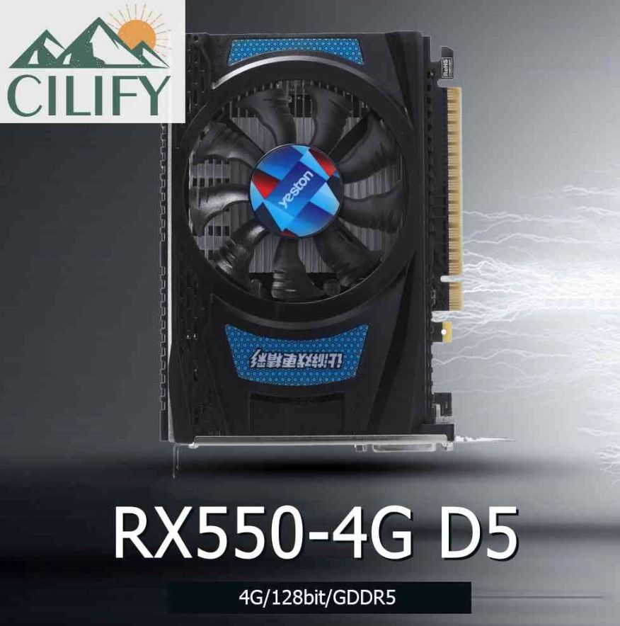 CILIFY Yeston Rx550 4gd5 Game Graphics Card 128bit HD (Item Code 407) (Category: Other Accessories) located in Marikina City. Submitted by skowshop (Listing ID 1221590044, Image 1). Description: About this item: 1. Smooth: 4GB GDDR5 video memory and 128Bit video memory bandwidth, GDDR5 high-speed video memory ensures a speed of up to 6000MHz, providing a smoother gaming experience. 2. HD: Natively supports 4K H264, H265/HEVC codec, providing Blu-