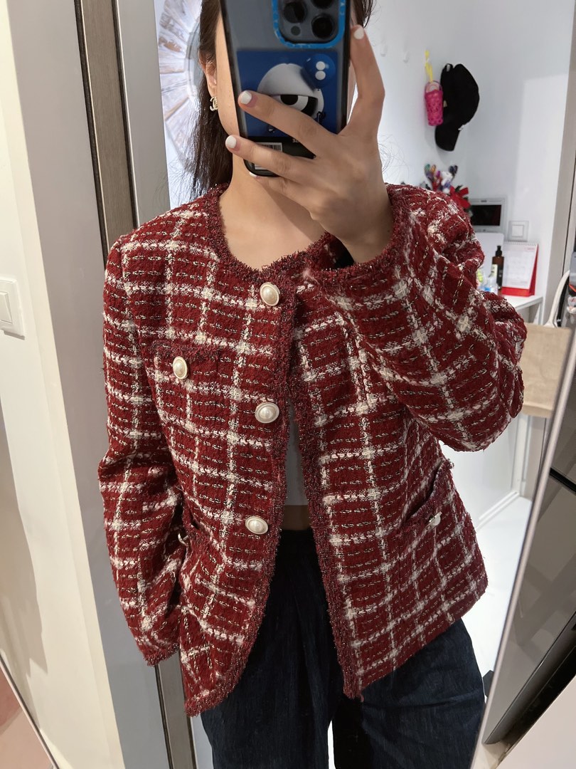 Red chanel new arrivals jacket