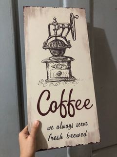 Coffee signage for cafe coffee corner home decor restaurant hotel vintage shabby chic rustic