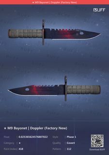 CSGO M9 Doppler factory new phase 1 2 3 4