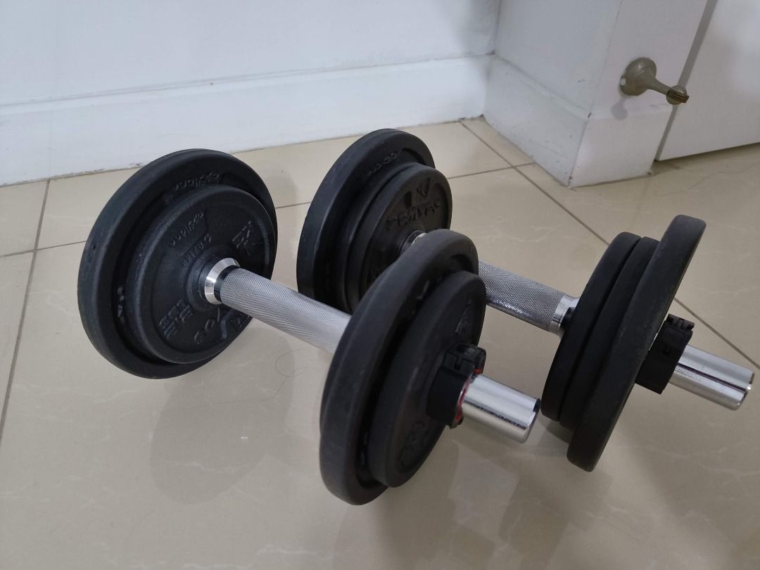 Decathlon 10KG Weight Training Dumbbell Kit x 2 Sports Equipment