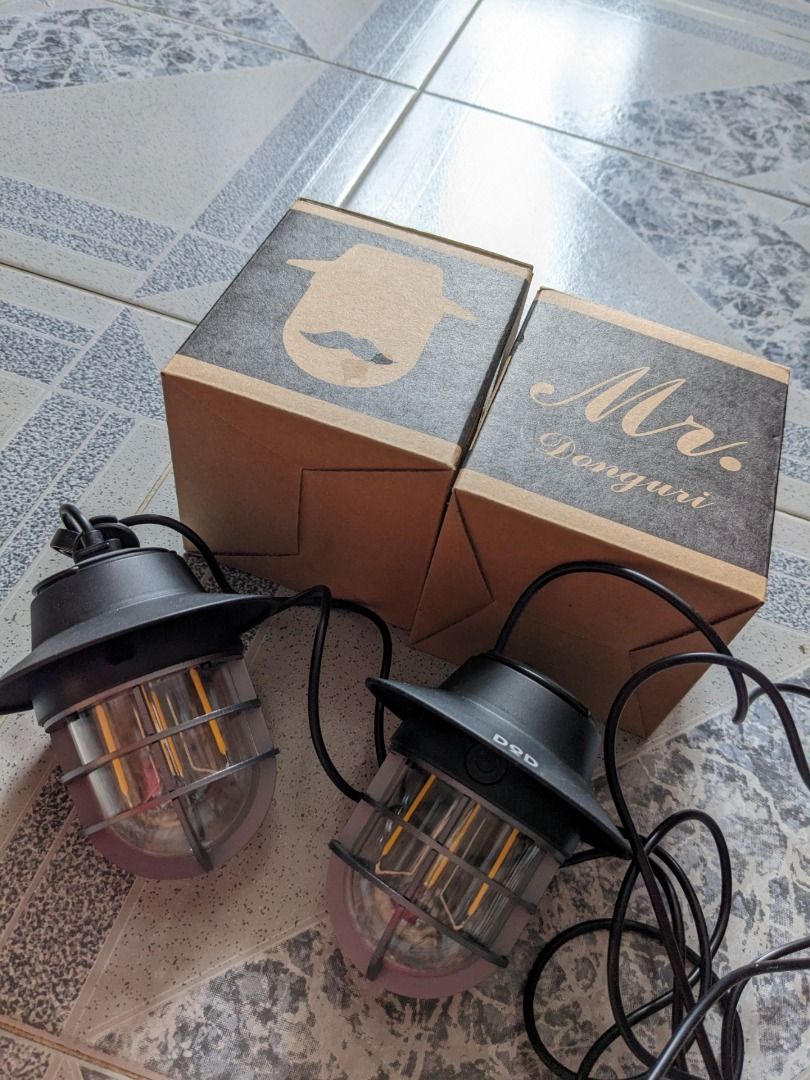 DOD ミスタードングリ L1-751-BK 3個セット 大進 引くだけ簡単 LEDランタン