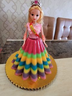 Yochana's Cake Delight! : Rose design Barbie Jelly Cake