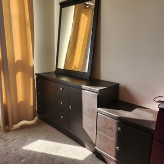Drawers and mirror