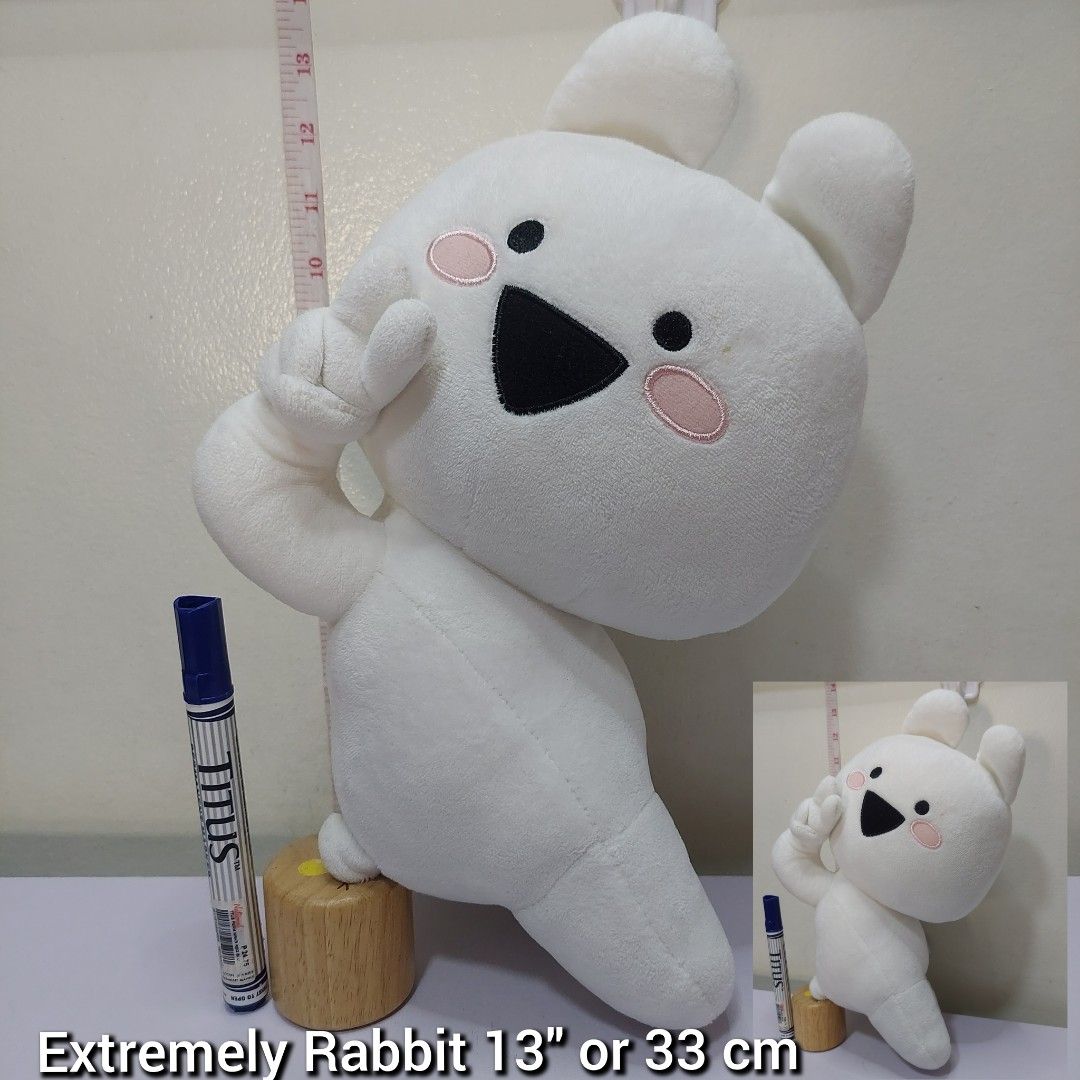 Extremely Rabbit Extremely Bear Usagyuuun Stuff Toy (Category: Plushies & Soft Toys) located in Pasig City. Submitted by muffinstoysshop (Listing ID 1221630770, Image 3). Description: Cute, soft, and huggable Clean and ready for cuddling Price range 200 each ❤️All items are on-hand 🩵Once items are posted at Carousell, they are available except for those items that are marked as reserved or sold. Reserve items are items that have already been sol
