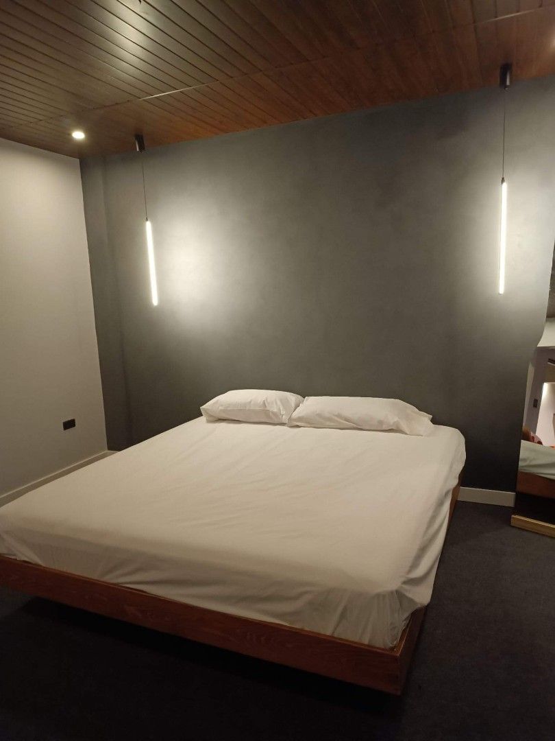 FLOATING BED NO HEADBOARD (SINGLE DOUBLE FULL DOUBLE QUEEN KING SIZE AVAILABLE) (Category: Bed Frames & Mattresses) located in General Trias. Submitted by jameswoodlike (Listing ID 1221576468, Image 3). Description: Made to order 1-2 wks lead time Single - 7700 with varnish / woodstain Double - 8100 Full Double - 8300 Queen - 8500 King - 9000 James woodlike furniture shop Loc: Imus cavite.