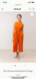 Genue Dora Asymmetrical Jumpsuit in Orange