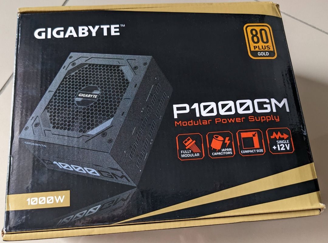 Gigabyte P1000GM, 1000W, 80 Plus Gold Certified, Fully Modular Power Supply, Computers & Tech