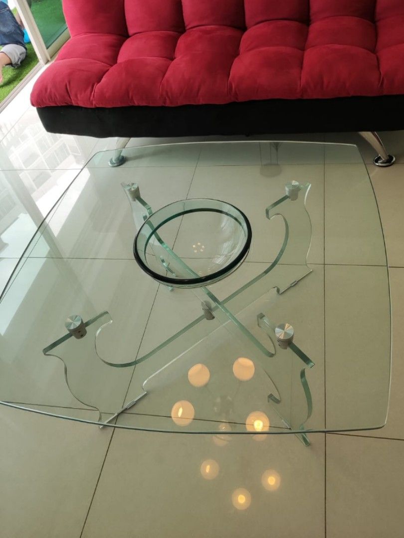 Glass Coffee Table, Furniture & Home Living, Furniture, Tables & Sets