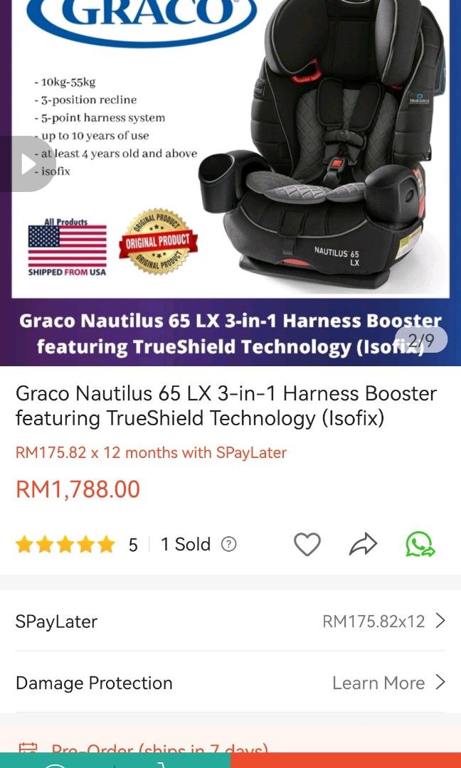 Graco nautilus cheap 65 lx trueshield