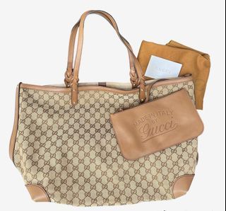 Gucci Monogram Tote Bag with Pochette  db controlatto ,