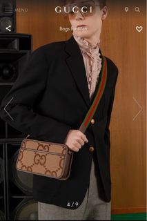 Gucci💡Jumbo GG mini bag 背帶 相機包