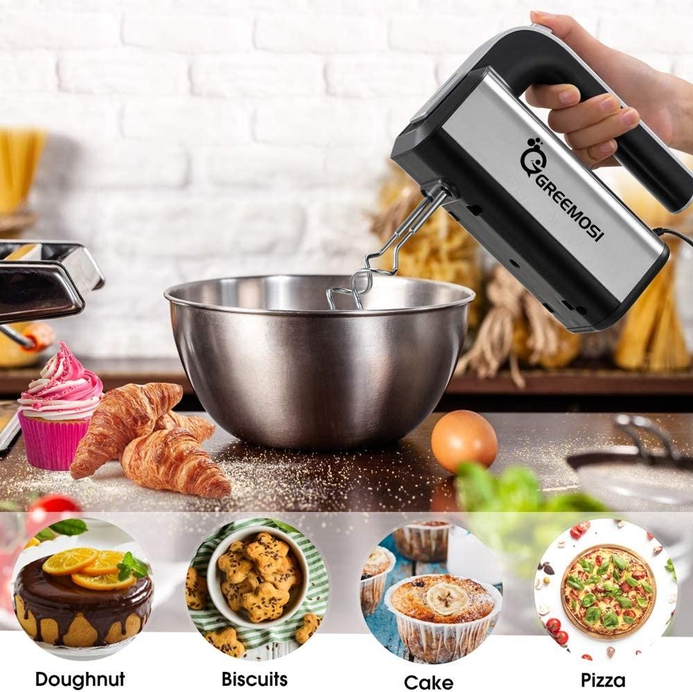 Hand Mixer Electric 5 Speed Turbo Kitchen Handheld Mixer with