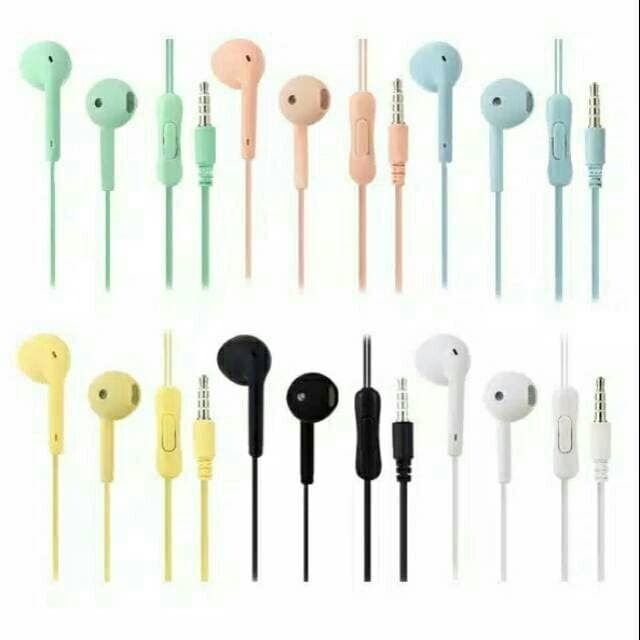 Headset Macaron U19 handsfree macaron Hifi Extra Bass mate Colorfull Earphone Jack 3.5mm With Mic