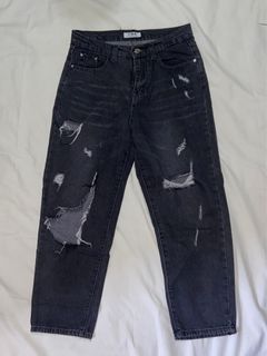 High Waisted Ripped Pants
