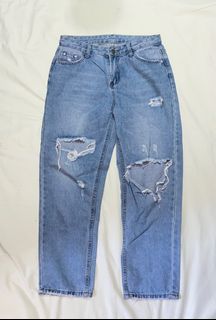 High Waisted Ripped Pants