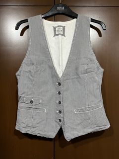 H&M LOGG gray stripe waistcoat / vest