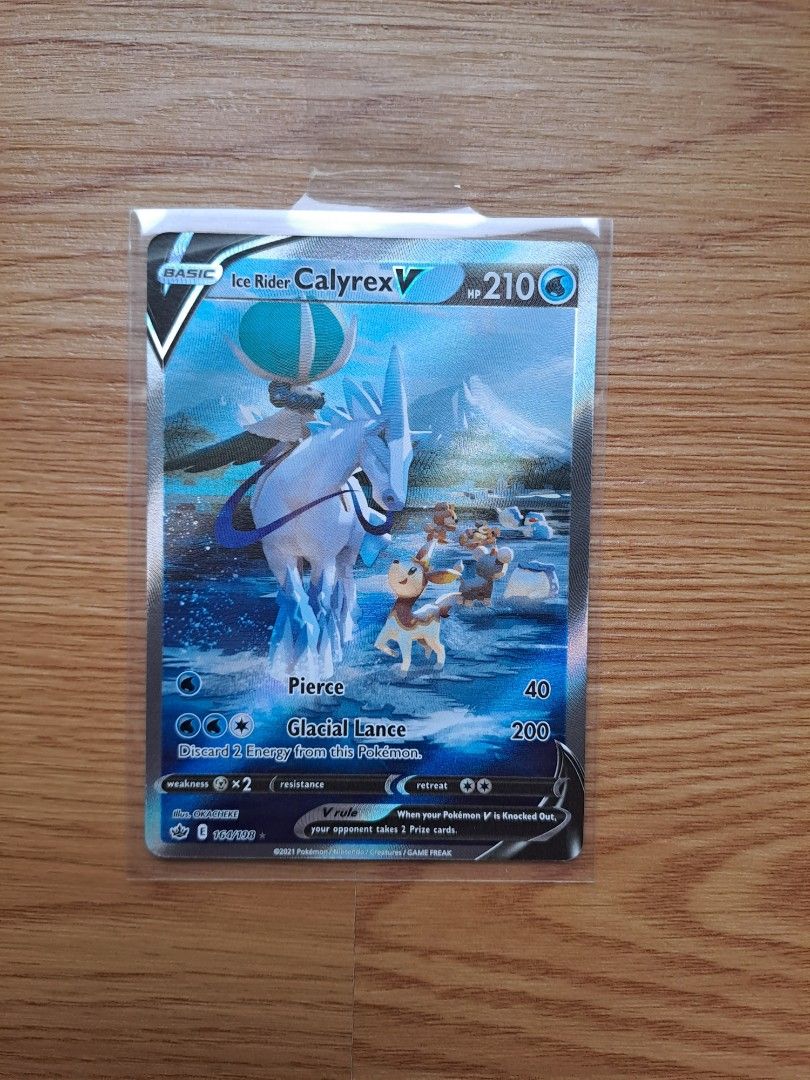 Ice Rider Calyrex AA Alternate Alt Art Pokemon Card, Hobbies & Toys