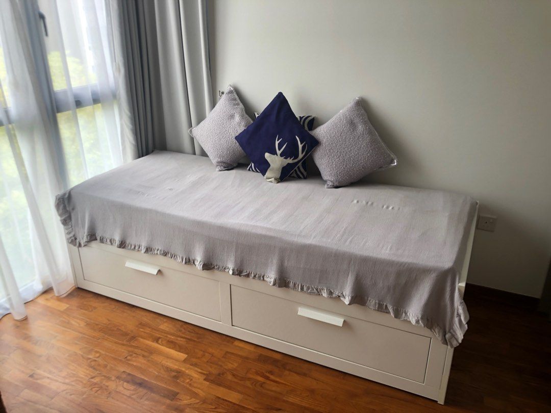 IKEA Brimnes Day Bed & 2 Mattress, Furniture & Home Living, Furniture
