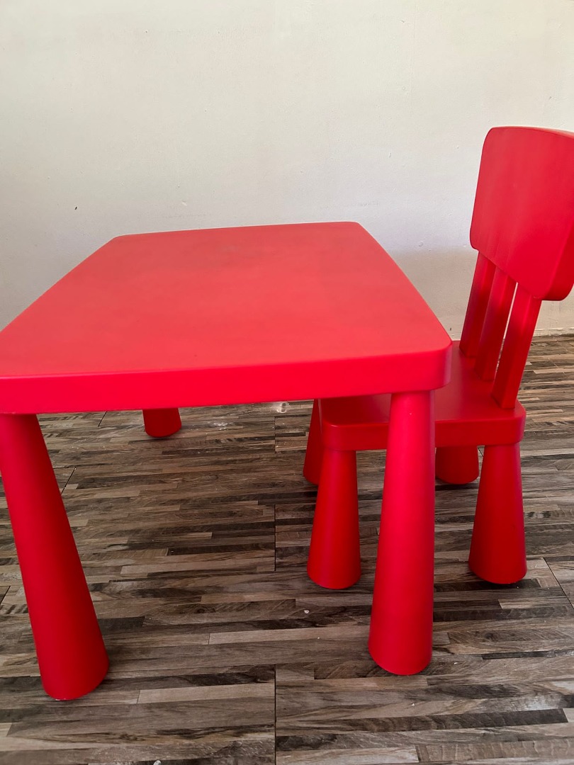 Ikea table and chair set, Babies & Kids, Baby Nursery & Kids Furniture