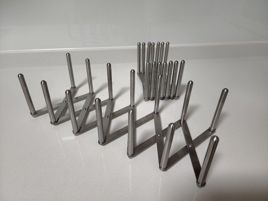 IKEA VARIERA Pot lid organiser, stainless steel, Furniture & Home