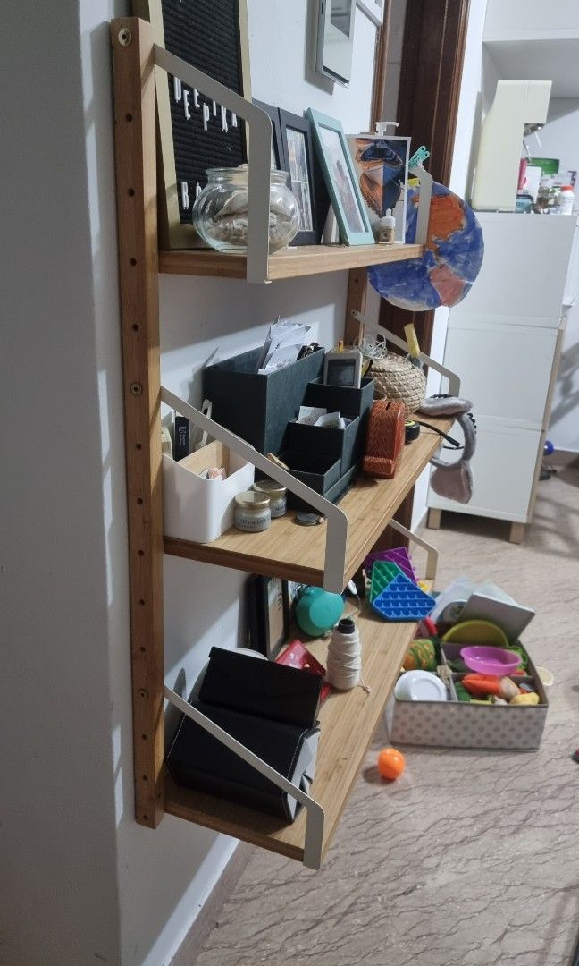 Ikea wall mounted shelves, Furniture & Home Living, Furniture, Shelves