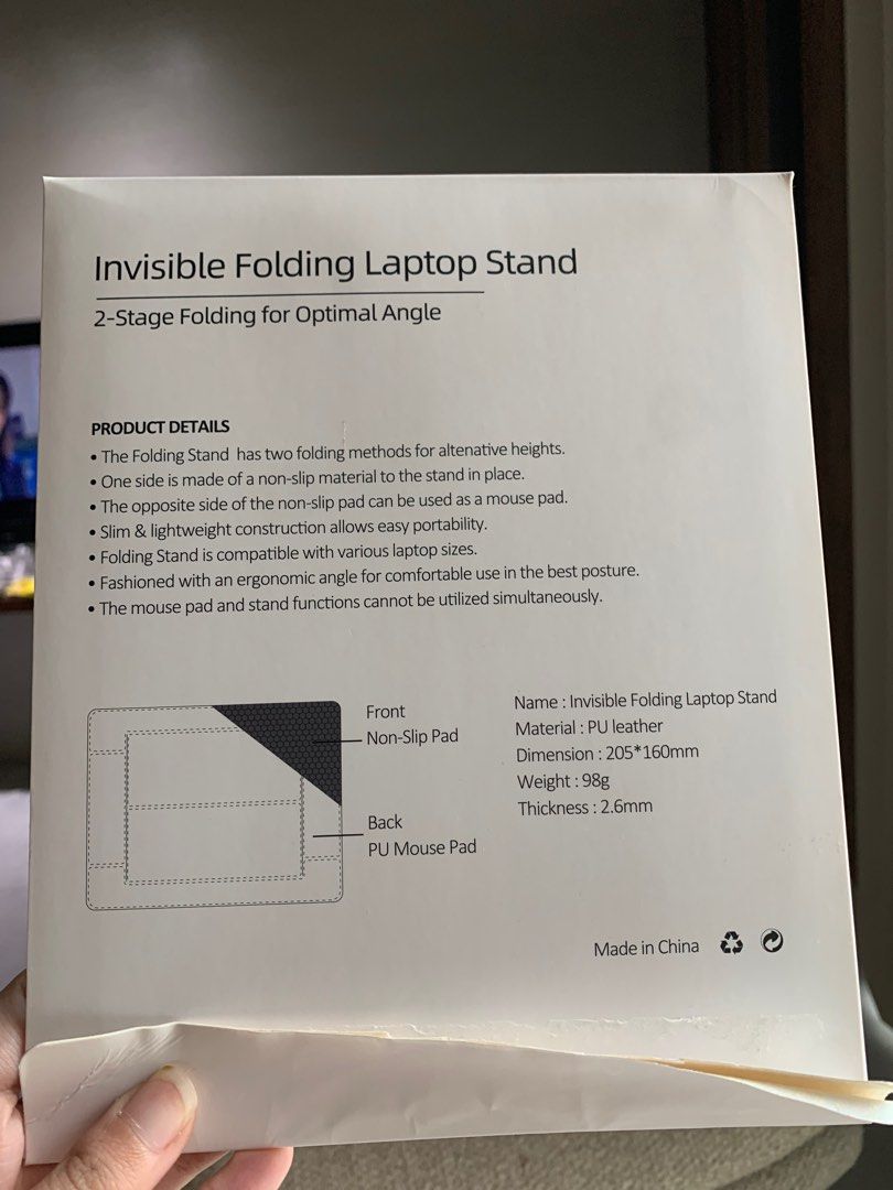 Packaging Invisible Stand Invisible Folding Laptop Stand, Computers & Tech, Parts & Accessories ...