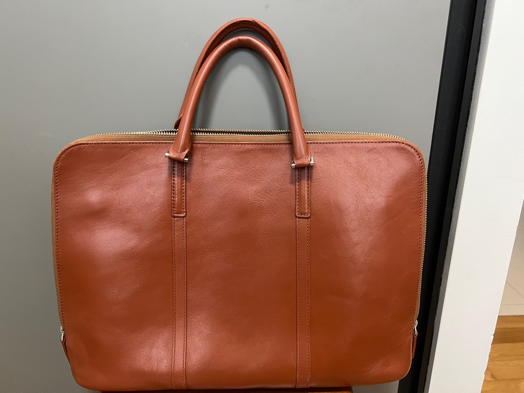 Japan leather briefcase, Men's Fashion, Bags, Briefcases on Carousell