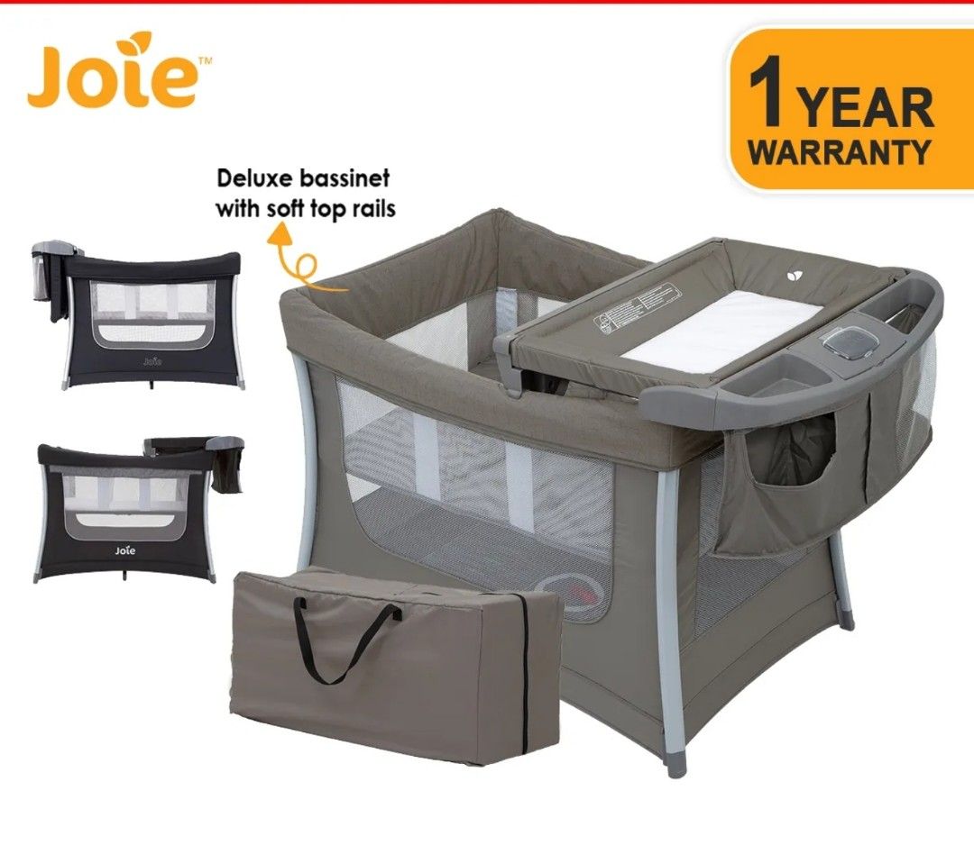 Joie illusion travel cot and changing tray baby cots, Babies & Kids