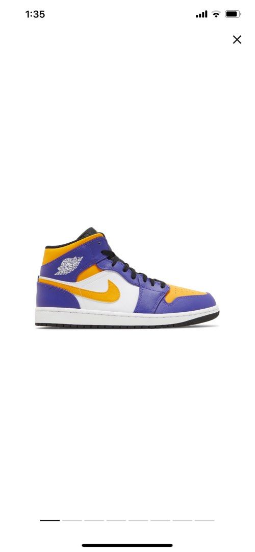 Jordan 1 Lakers Men s Fashion Footwear Sneakers on Carousell