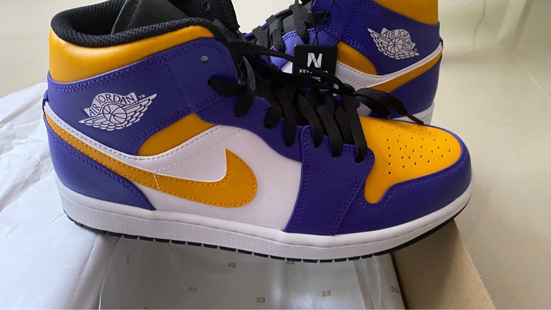Air jordan 1 la lakers cheap