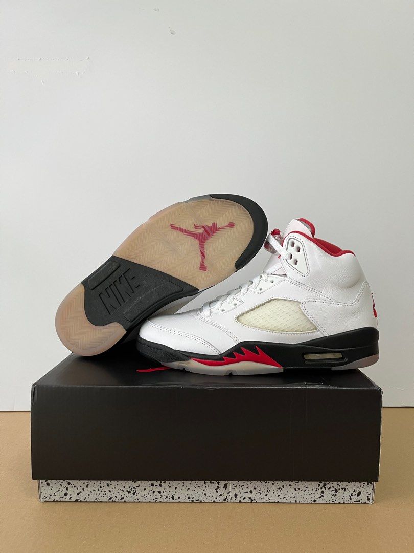 Jordan 5 Fire Red Men s Fashion Footwear Sneakers on Carousell