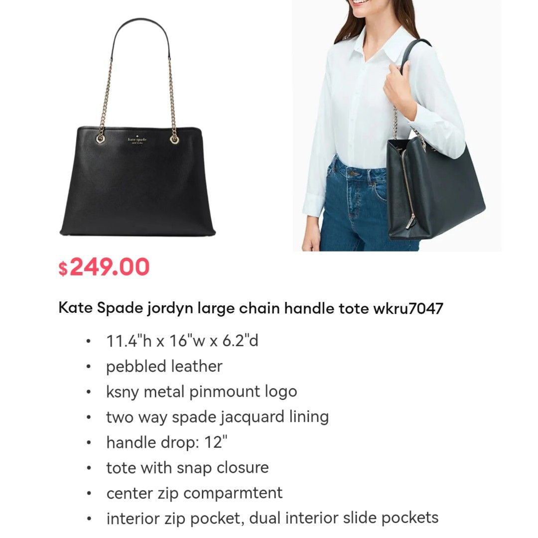 Jordyn large chain handle tote best sale