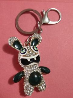 Korea Style funny Bunny key chain with diamonds