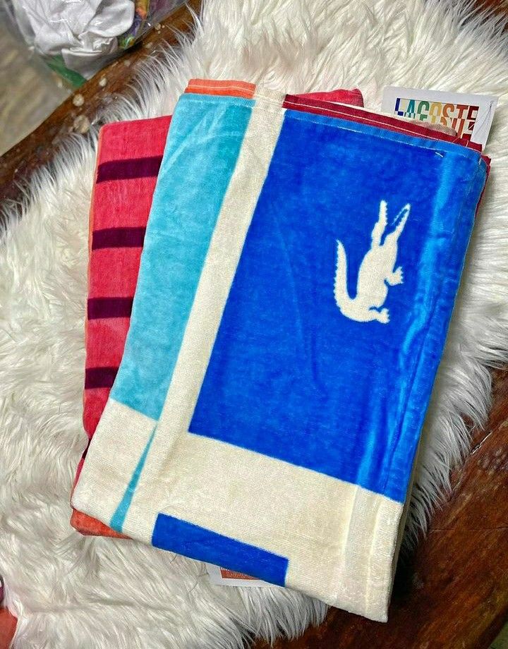 lacoste beach towel (Category: Bathtub & Bath Accessories) located in Quezon City. Submitted by jadeonlineshop (Listing ID 1221602796, Image 2). Description: lacoste beach towel 💯original and brand new from usa on hand sa pinas.