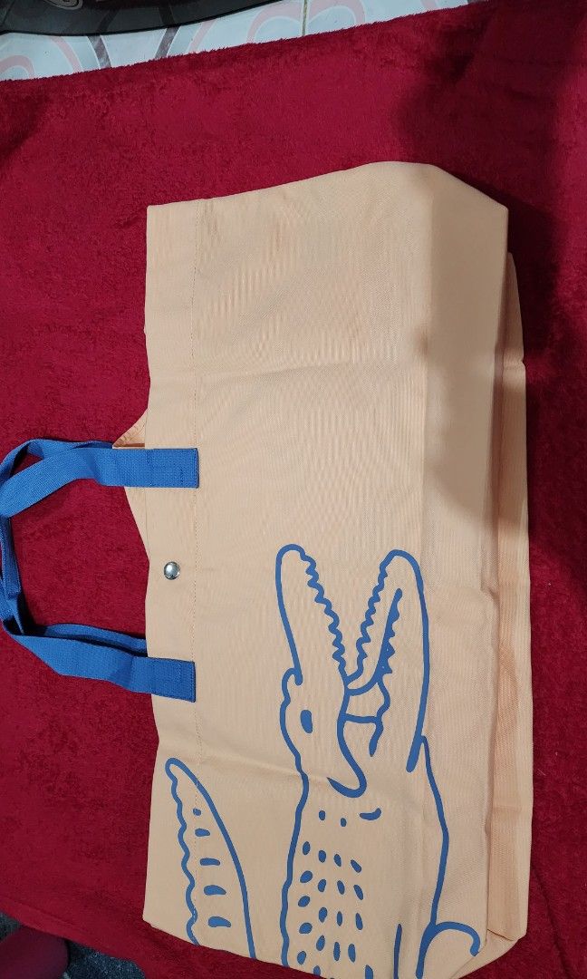 Lacoste large beach bag (Category: Beach Bags) located in Manila. Submitted by microus (Listing ID 1221491951, Image 2). Description: Price DROP unti Mar 31, 2024 only from 3k to 2,500 only super large size.