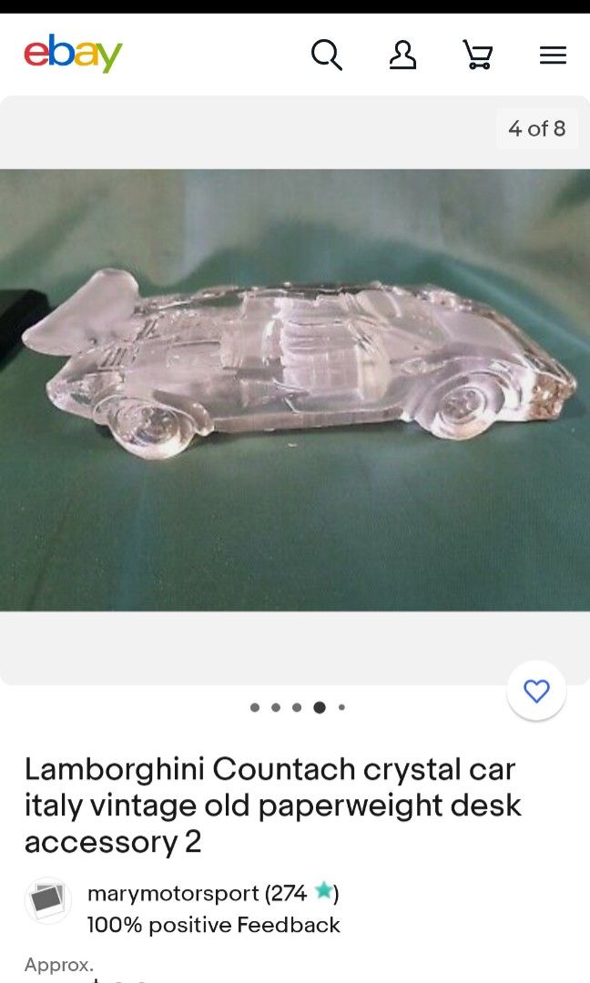 Lamborghini Countach Full Crystal Glass & Sports car collectibles on ...