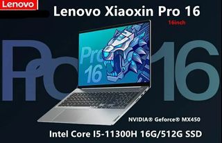 Lenovo Xiaoxin Pro 16 2021 Laptop i5-11300H GeForce MX450 16GB+512GB/1TB SSD 16Inch 2.5K FHD IPS Screen Notebook Win 10 Pro