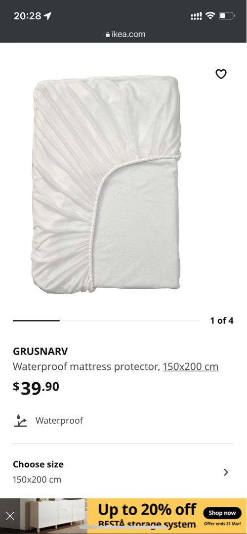 IKEA firm mattress queen size HYLLESTAD, Furniture & Home Living