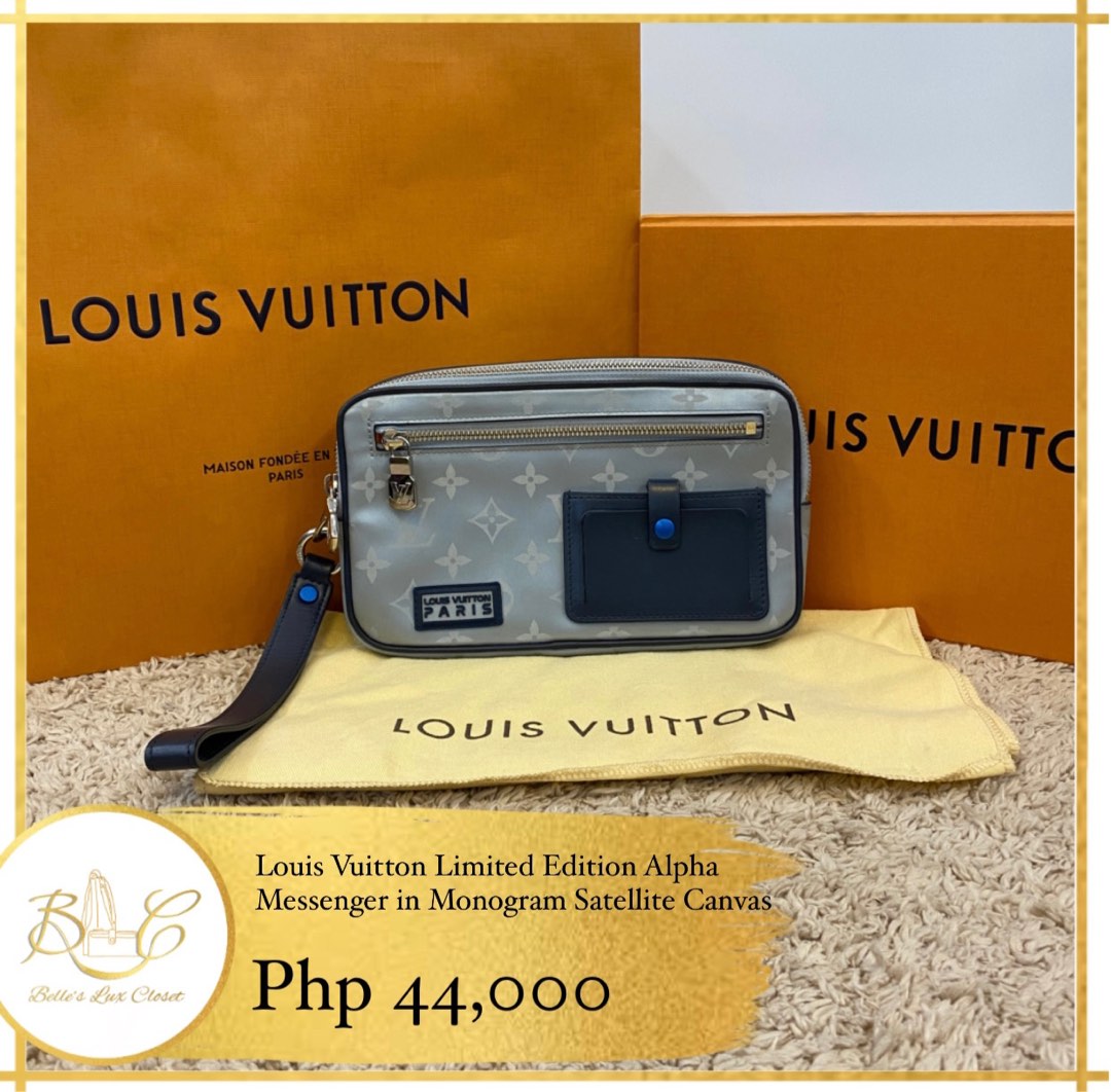Louis Vuitton Alpha Messenger Bag Limited Edition Monogram Satellite Canvas