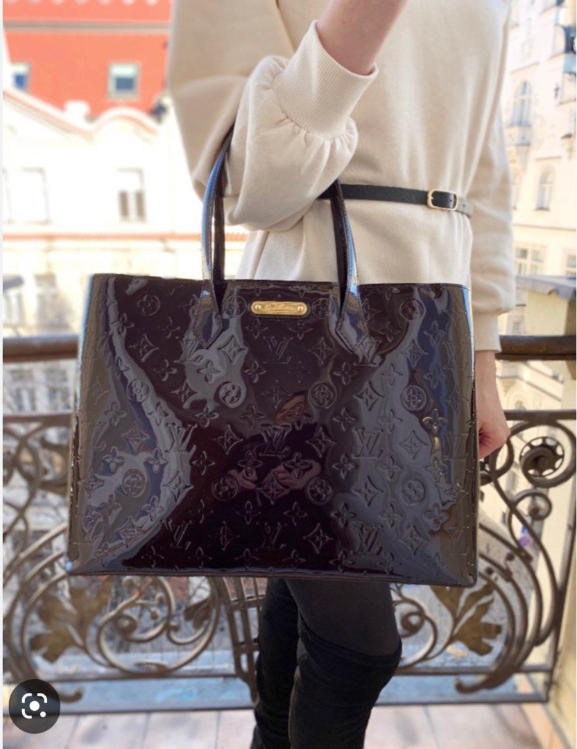Louis Vuitton Amarante Monogram Vernis Wilshire mm Bag